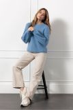 12329 Lisette Furry Pullover - Light Blue