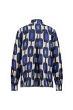 blouse, overhemd, bloes, studio anneloes, all-over print, blauw