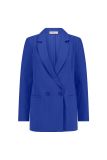 Double breasted travelblazer met revers en paspelzakken van het merk Studio Anneloes in de kleur blauw.