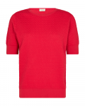 T-Shirt met korte mouwen van het merk Freequent met noppenstructuur in de kleur lollipop.