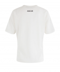 Steal t-shirt van het merk Moscow met ronde hals en korte raglanmouwen in de kleur off white.