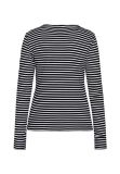 Gestreept shirt met ronde hals en lange mouwen van het merk Sisters Point in de kleur zwart/ecru.