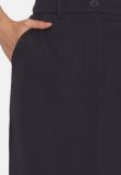Lange rok van het merk Sisters Point met split aan de voorkant en een deels elastieken tailleband in de kleur navy.