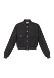 Stoer jacket met drukknopen, borstzakken en lange mouwen met boorden van het merk Sisters Point in de kleur zwart.