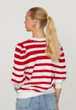 17249 Gestreepte Pullover - Cream/Ruby