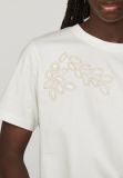 17463 HEKA-SS T-Shirt met Geboruurd Detail - Cream