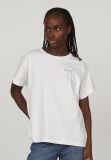 17473 PEIN-SS12 T-Shirt met Print - White/Light Blue