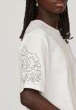 17474 HEDA-LOOSE.SS2 T-Shirt met Borduursel - Off White