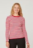 17566 Huga-LS Pullover - Creme/Rood