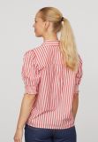 17831 ISOLA-SS1 Gestreepte Blouse - Rood/Wit