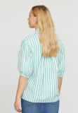 17837 Vibby-Sh6 Gestreepte Blouse - Groen