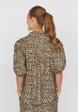 17880 Ella-Sh51 Blouse met Pofmouwen - Leopard Print