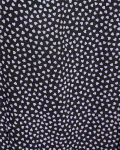 Blouse met hartjesprint van het merk Freequent met V-hals, lange mouwen en halve knoopsluiting in de kleuren zwart, lavendula.