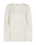 Basic shirt met ronde hals en lange mouwen van het merk Freequent in de kleur off white.