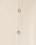 Fijnbrei vestje met ronde hals en sierlijke knoopjes van het merk Freequent in de kleur moonbeam.