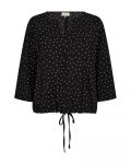 zwarte blouse met stippenprint van freequent
