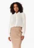 witte blouse met lange mouwen