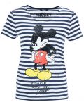 Gestreept T-shirt van het merk Princess goes Hollywood met afbeelding met steentjes van Mickey Moude in de kleur blue nights.