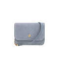 Crossbody tas gemaakt van leer met snakeprint van het merk Loulou in de kleur grijs.