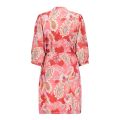 Paisley print jurkje met V-hals en lange mouw met smal manchet van het merk Geisha in de kleur oud roze/blauw.