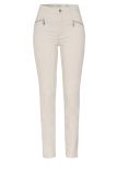 Skinny jeans van het merk Rosner in de kleur off white.