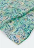 Codello sjaal met paisley print in de kleur blauw/groen.