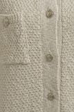 Gebreid vest van het merk Milano met korte mouwen, ronde hals en knoopsluiting in de kleur off white.