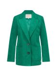 Corduroy blazer van het merk Fabienne Chapot met opgestikte zakken, een reverskraag en knoopsluiting in de kleur feeling green.