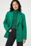 Corduroy blazer van het merk Fabienne Chapot met opgestikte zakken, een reverskraag en knoopsluiting in de kleur feeling green.