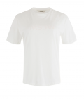 T-Shirt van het merk Moscow met ronde hals, korte mouwen en logoprint in de kleur off white.