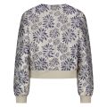 jacket, jackje, jasje, korte jas, nukus, zilver, blauw, bloemenprint