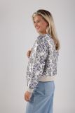 NKS13008 Maureen Jacket Flower - Silver / Royal Blue