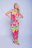 Mouwloze blouse met kleurrijke print en knoopdetail van het merk Emily van den Bergh in multi color.