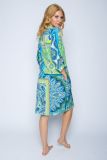 8217-150690 Midi jurk met Print - Blauw