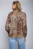 8290-154430 Blouse met Leopard Print - Bruin