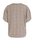 Shirt met print, korte wijde mouwen en een v-hals van het merk Moscow in de kleur zand.