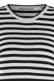 Gestreepte pullover met ronde hals en lange mouwen van het merk Studio Anneloes in de kleur off white/zwart.