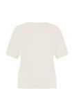 Shirt met V-hals en korte mouwen van travelstof van het merk Studio Anneloes in de kleur kit.