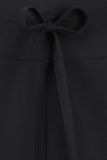 Travelbroek met tailleband met drawstring, siernaad en cuffs in de kleur zwart.