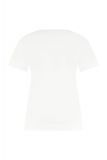 Basic shirt van medium travel kwaliteit van het merk Studio Anneloes met V-hals en korte mouwen in de kleur wit.