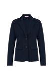 Getailleerde travelblazer van het merk Studio Anneloes met reverskraag en een knoopsluiting in de kleur donker blauw.