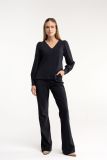 94812 Flair Long Bonded Trousers - Zwart