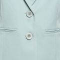 Travel blazer met reverskraag, paspelzakken en knoopsluiting van het merk &Co Woman in de kleur misty blue.