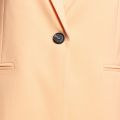 Lange gevoerde blazer met reverskraag, paspelzakken en knoopsluiting van het merk &Co Woman in de kleur perzik.