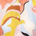 Doorknoopjurk van het merk &Co Woman met all-over print, korte mouwen en strikceintuur in de kleur x-terra.