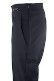 Straight fit broek met pintuck en decoratieve kettinkjes op het tailleband van het merk Rosner in de kleur navy.