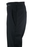 Straight fit broek met pintuck en decoratieve kettinkjes op het tailleband van het merk Rosner in de kleur zwart.