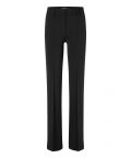 Stretch pantalon van het merk Cambio met wijde pijp met pintuck in de kleur zwart.