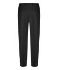 Klassieke broek van het merk Cambio met persvouw, riemlussen en omslag in de kleur zwart.