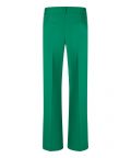 Flared pantalon van het merk Cambio met riemlussen en een pintuck in de kleur basil green.